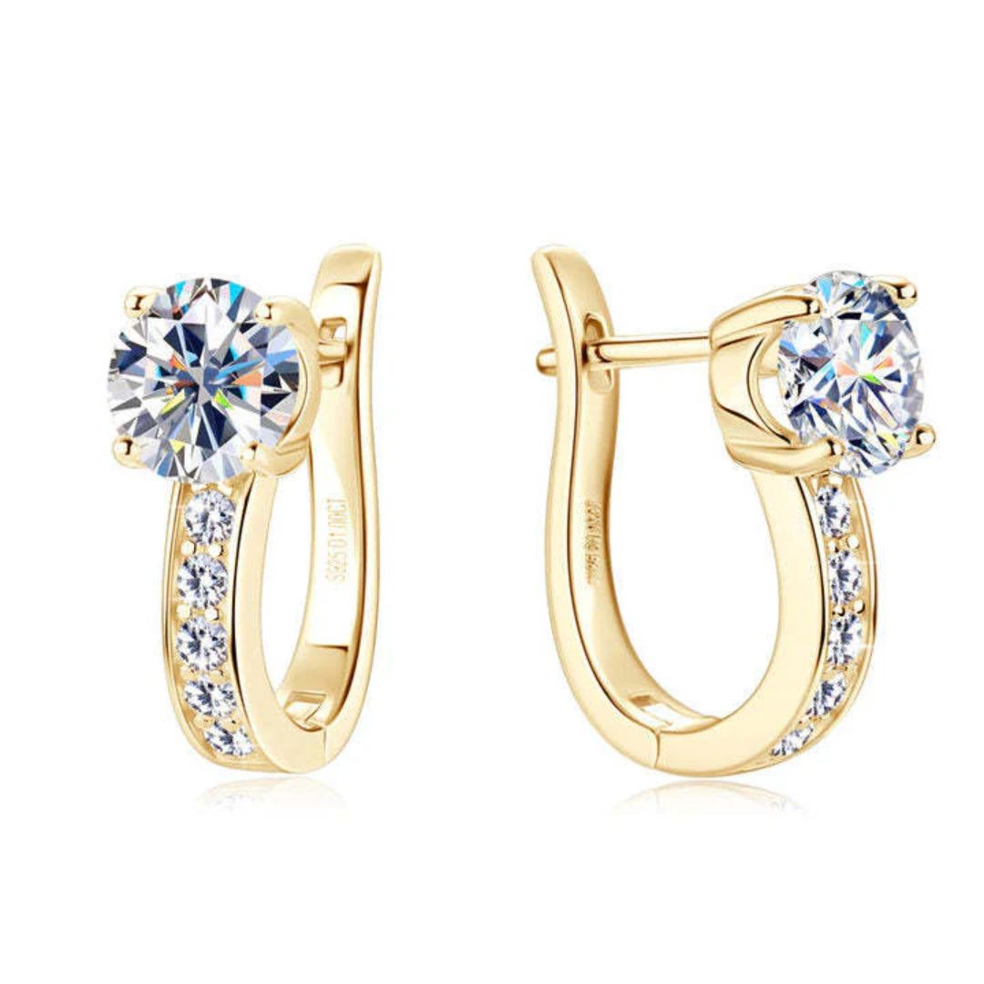 Zirconia Golden Earrings