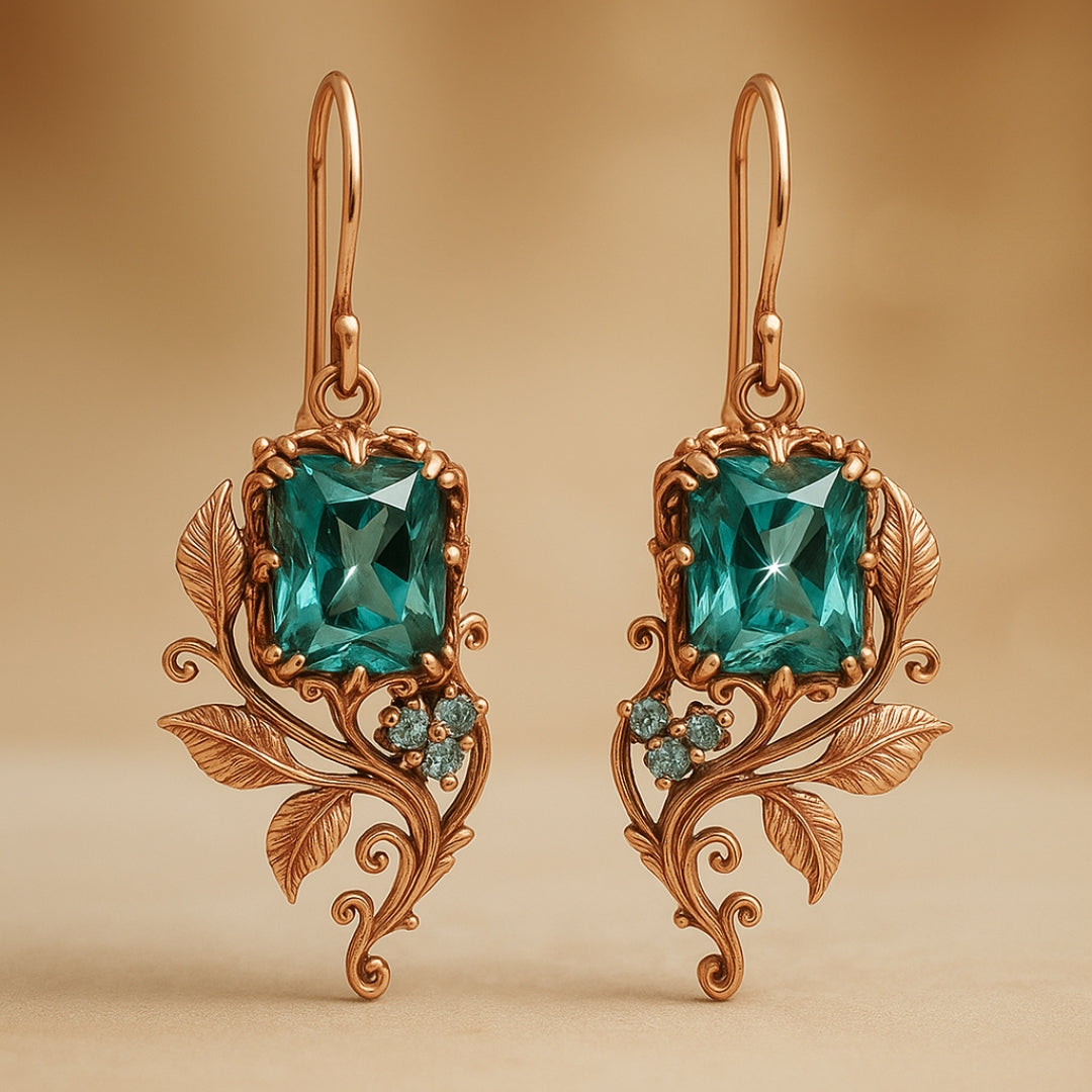 Nature Green Stone Earrings