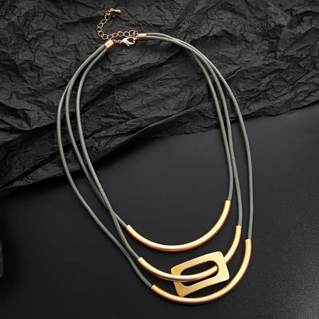 Gold & Black Necklace