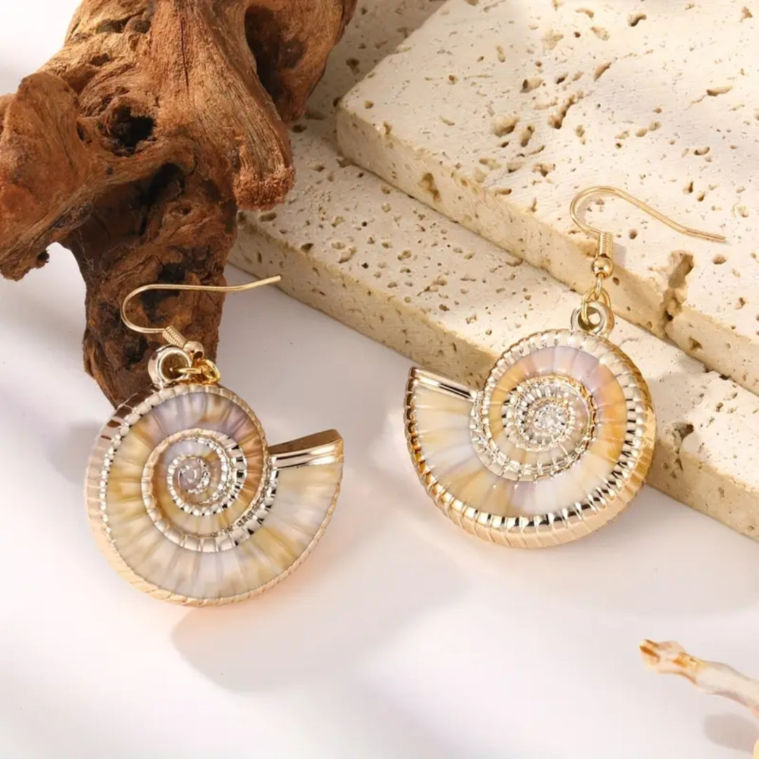 White Shell Earrings