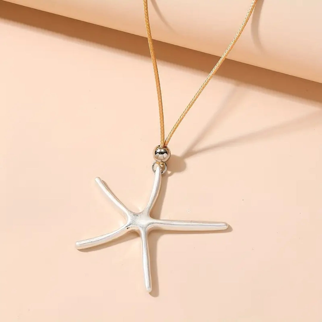 White Starfish Necklace