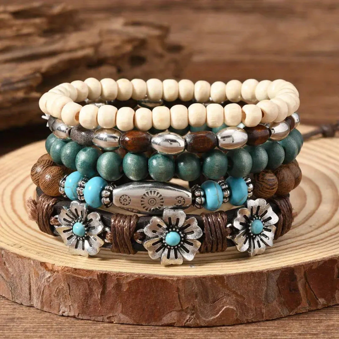 Sunflower Stones Bracelet Set