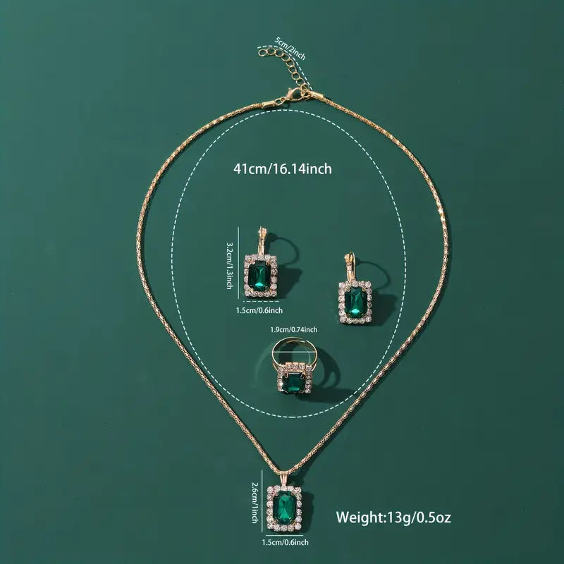 Sylvara Greenveil Jewelry emerald | White Gold