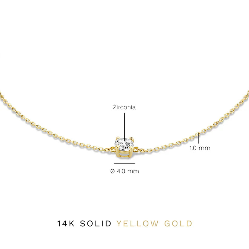 Cléa Moissanite Stone Bracelet | Gold 14k