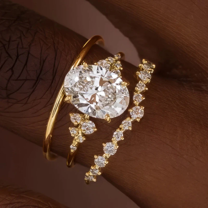 Elegant Zirconia Ring Set