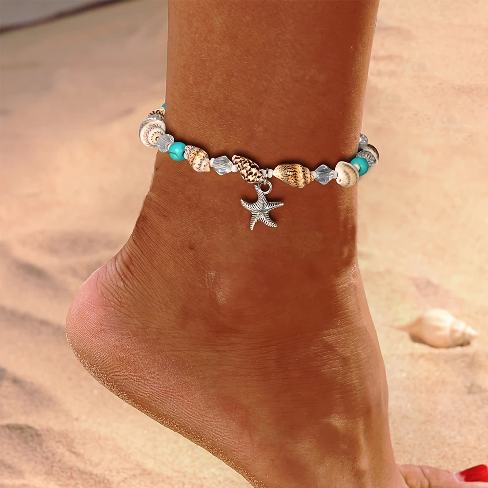 Starfish Stone Ankle Bracelet