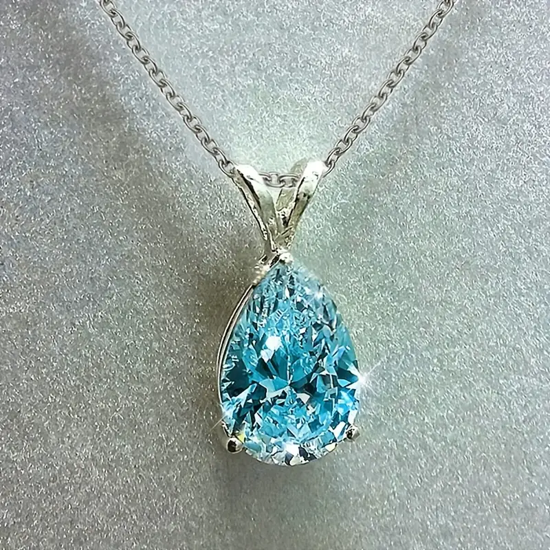 Light Blue Glass Necklace