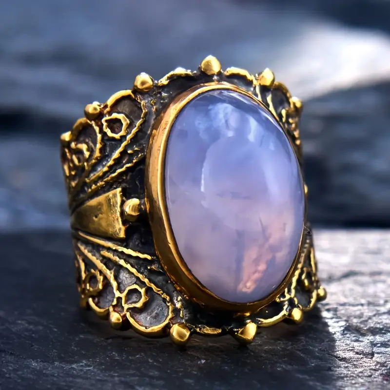 Moonstone Golden Ring