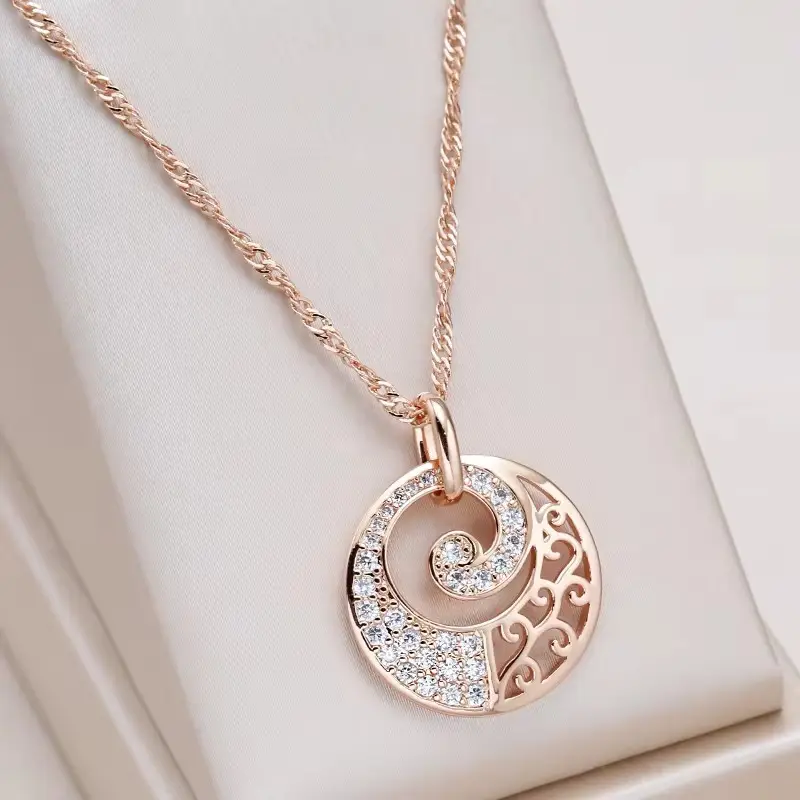 Elegant Spiral Bright Necklace