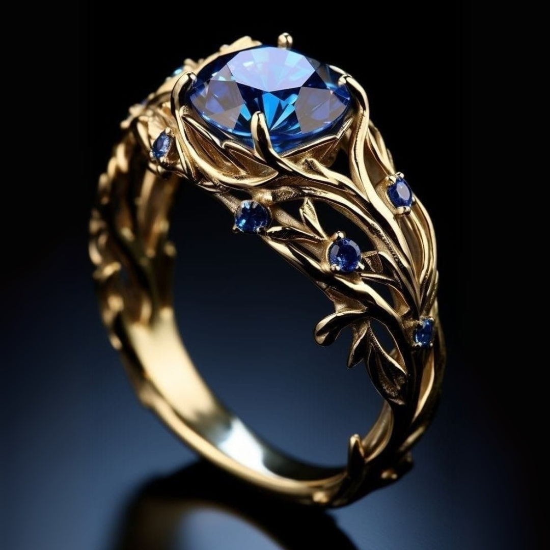 Exotic Blue Dream Crystal Ring