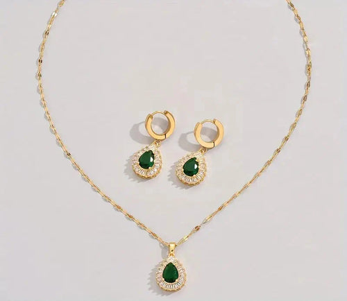 Rheya Lysandelle Jewelry emerald | Gold