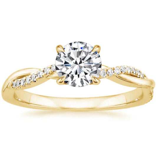 Zirconia Golden Elegant Ring