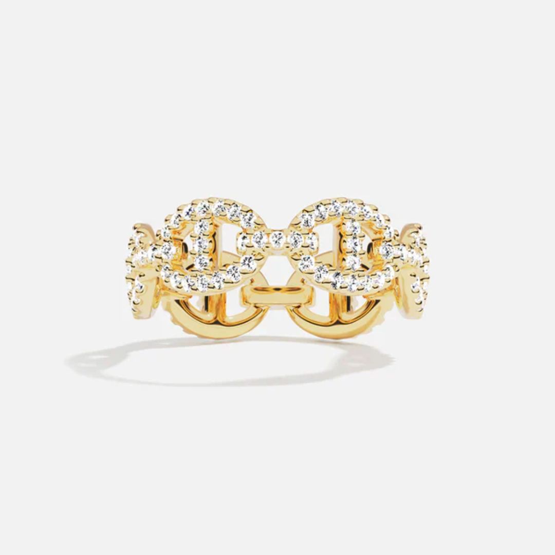 Chain Bright Gold Ring