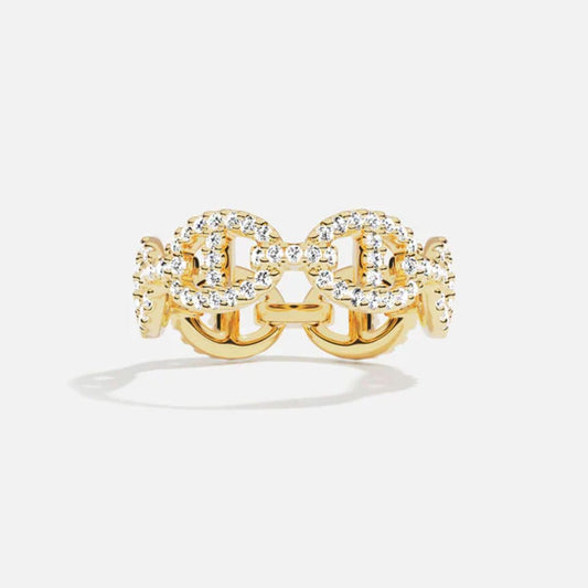 Chain Bright Gold Ring