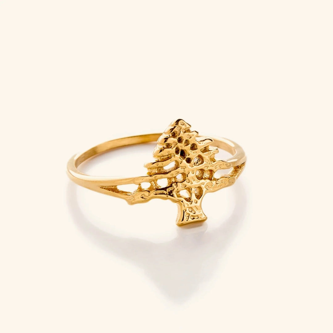 Golden Evergreen Ring