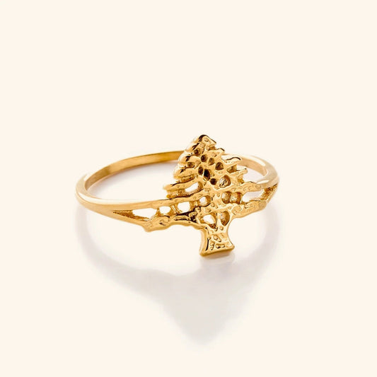 Golden Evergreen Ring