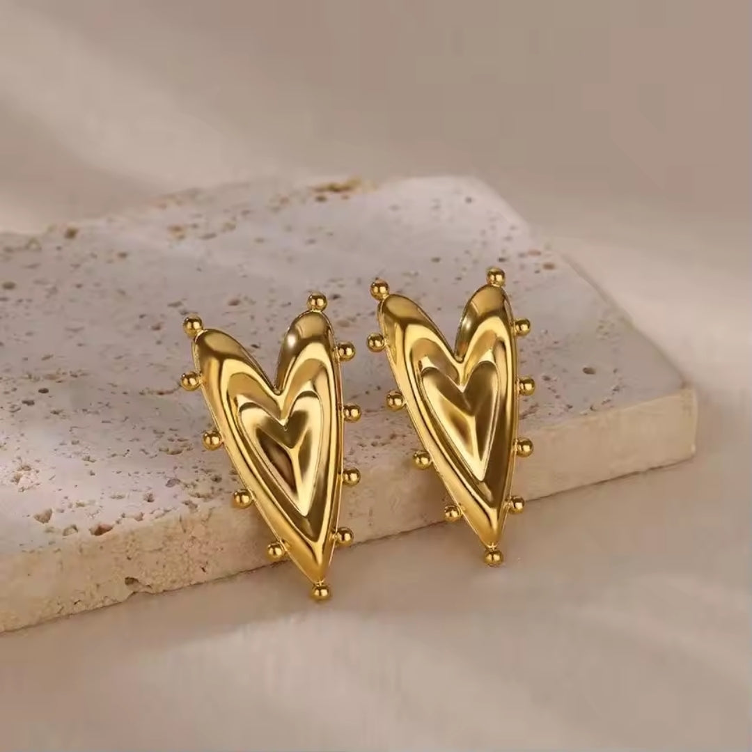 Heart Gold Earrings