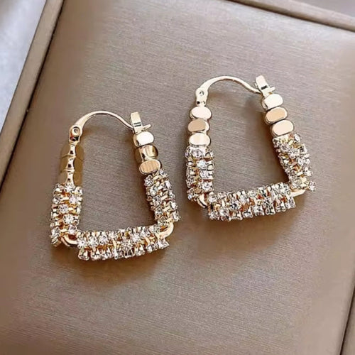 Cubic Hoop Earrings