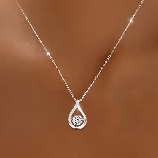 Teardrop Silver Necklace