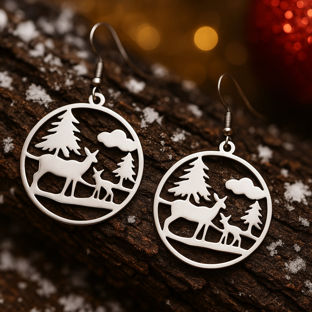 Forest Ren Silver Earrings