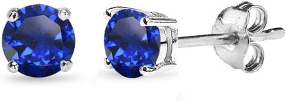 Classic Sapphire Stud Earrings | White Gold