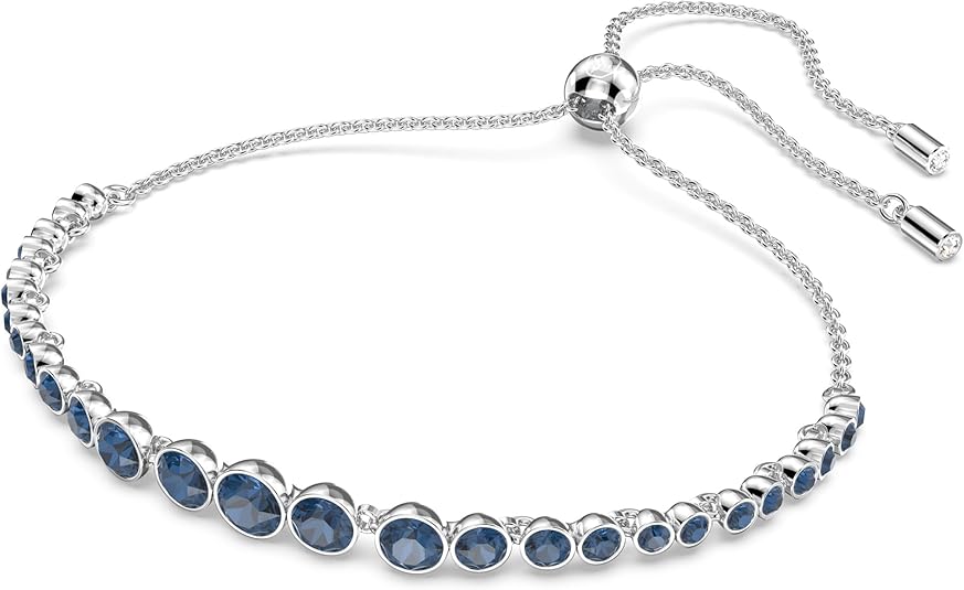 Round Cut Sapphire Tennis Bracelet | White Gold