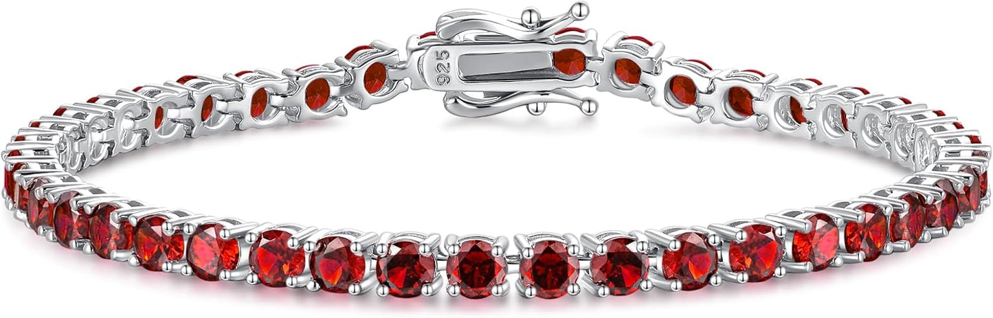 Ruby Tennis Bracelet | White Gold