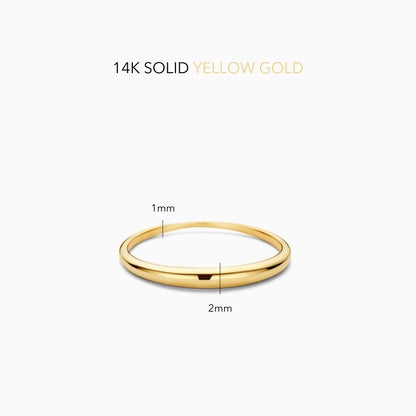 Slim Dome Ring | Gold 14k