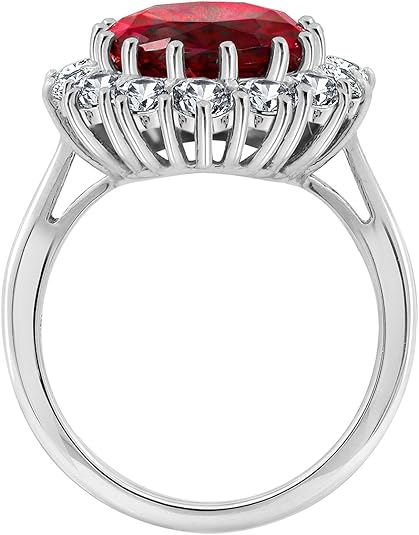 Scarlet Crown Ruby Ring | White Gold