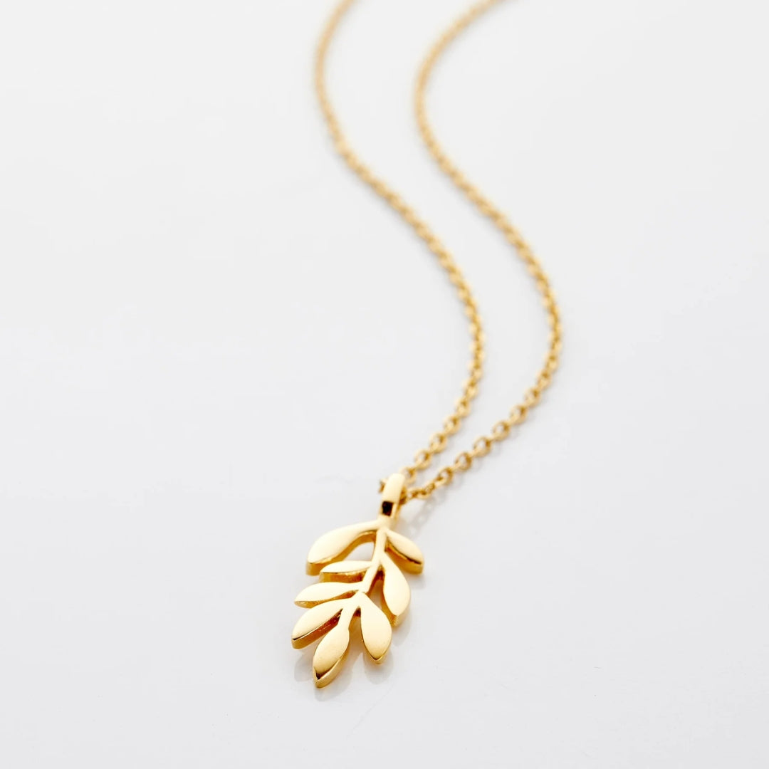 Golden Leaf Pendant Necklace