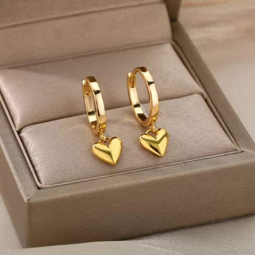 Golden Hearts Earrings
