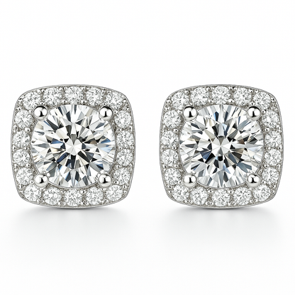 Glacé Glamour Earrings | White gold 16k