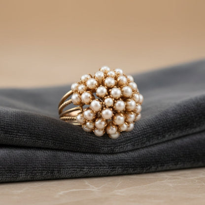 Inlaid Pearls Ring
