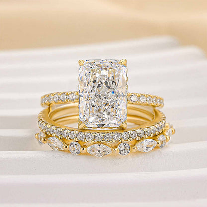 Jaily 3PC Wedding Ring Set | gold 18k
