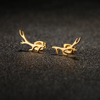 Deer Antler Stud Earrings