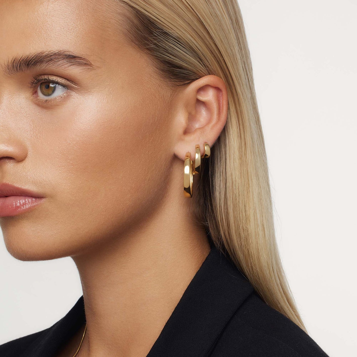 Gia Statement Hoops | Gold 18k