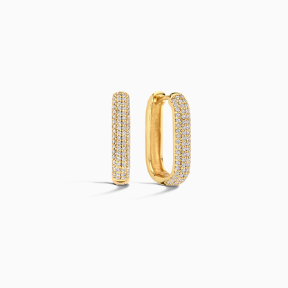 Icon Pavé Hoops | Gold 18k