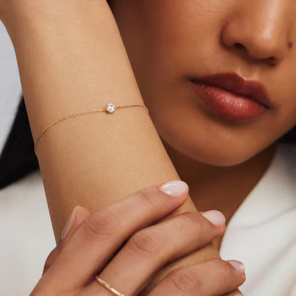 Cléa Moissanite Stone Bracelet | Gold 14k