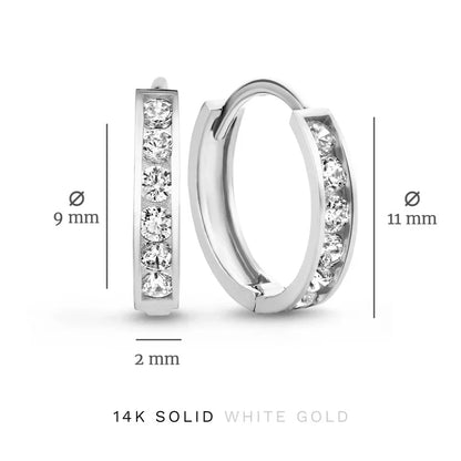 Dara Brillane Stone Earrings Set | White Gold 14k