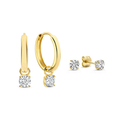 Larmes de Lune Stone Earrings Set | White Gold 14k