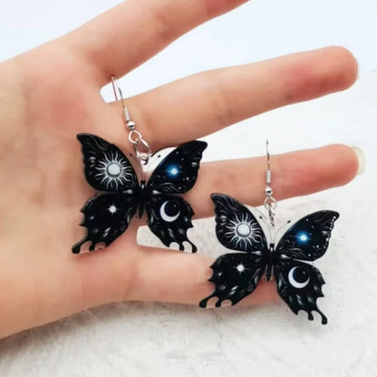 Sun Moon Butterfly Earrings
