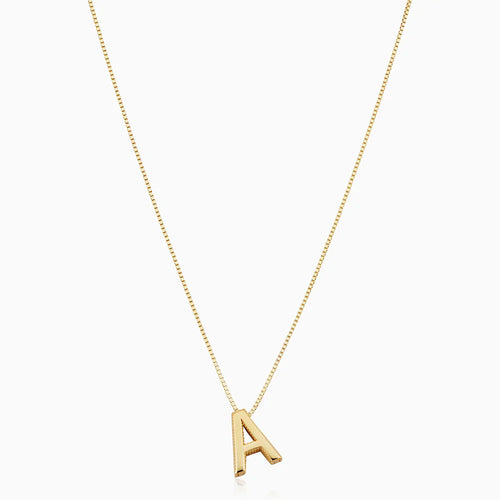 Love letter initial necklace | Gold 18k