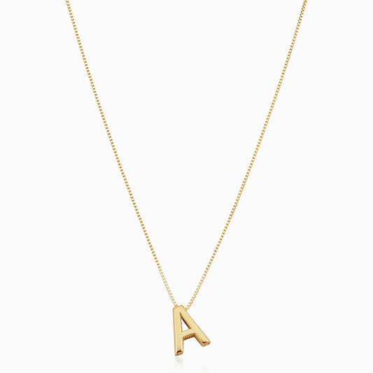 Love letter initial necklace | Gold 18k