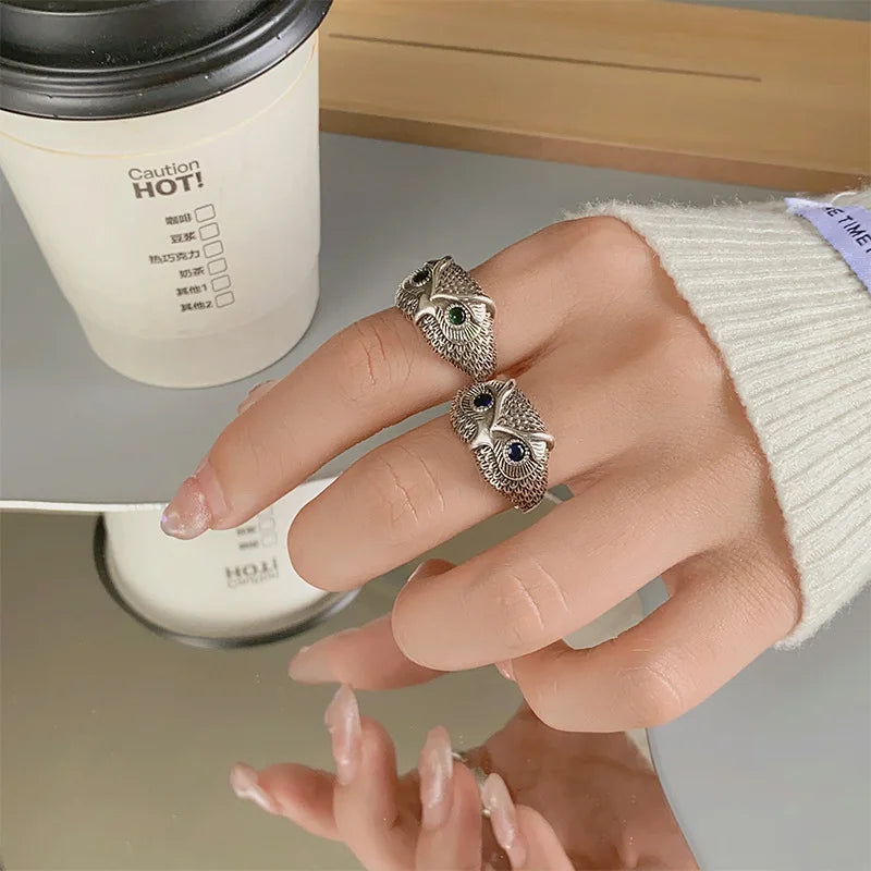 Sterling Silver Owl Ring