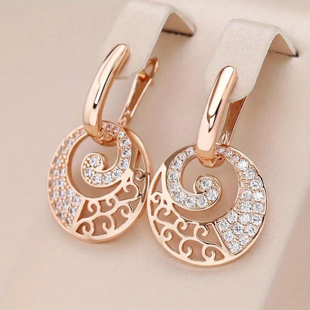 Elegant Spiral Bright Earrings