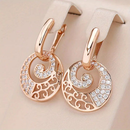 Elegant Spiral Bright Earrings
