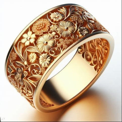 Exotic Floral Trail Golden Ring