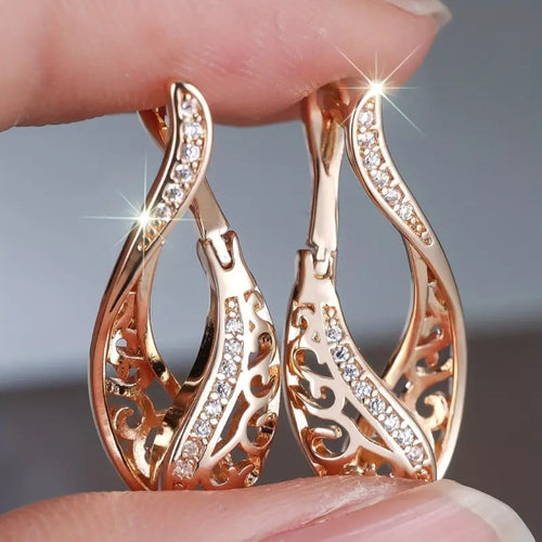 Hollow Curved Elegant Earrings