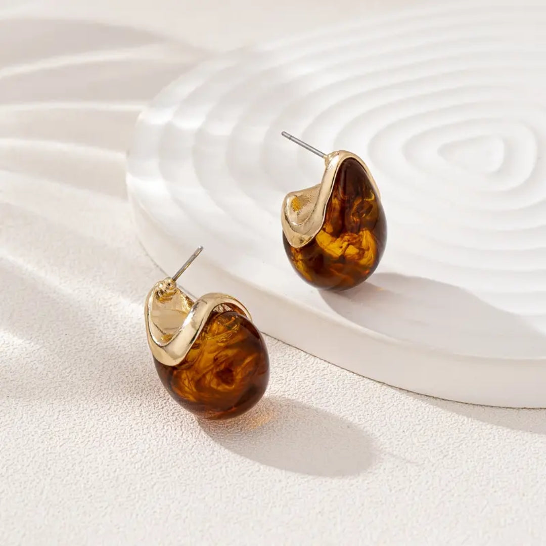 Brown & Gold Basket Eattings