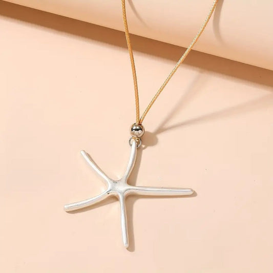 White Starfish Necklace